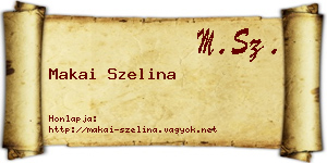 Makai Szelina névjegykártya
